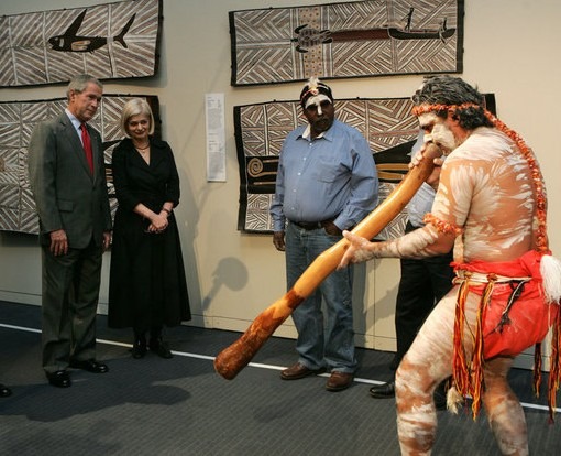 Use of Didgeridoo during the performance of the Aboriginal song