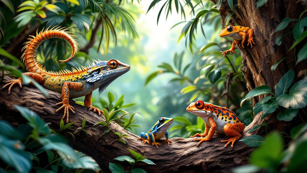 diverse species of herpetofauna
