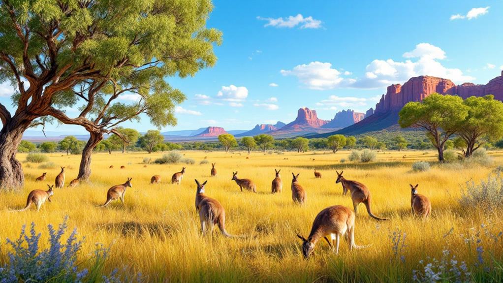 kangaroo feeding and environment