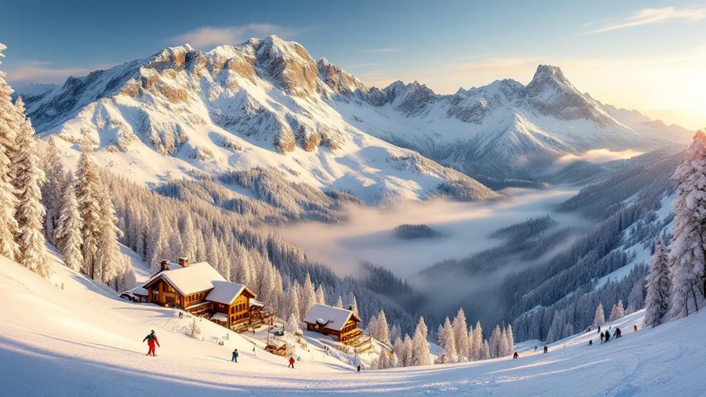 adventurous winter mountain trekking