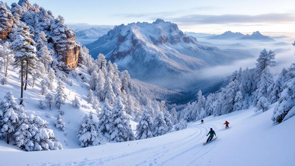 snowfall in blue mountains