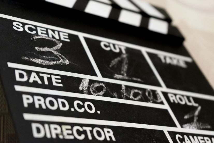 Clapperboard for TV and movie production