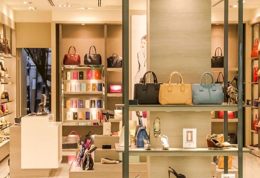 shopping at a fashion store